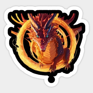 golden dragon Sticker